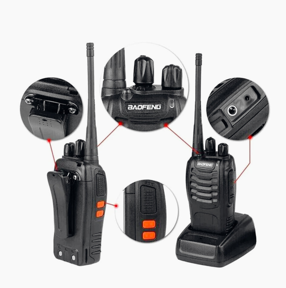 Ricetrasmittente portatile UHF 5W 16 canali – trasmissione radio fino a 3Km – professionale e compatta
