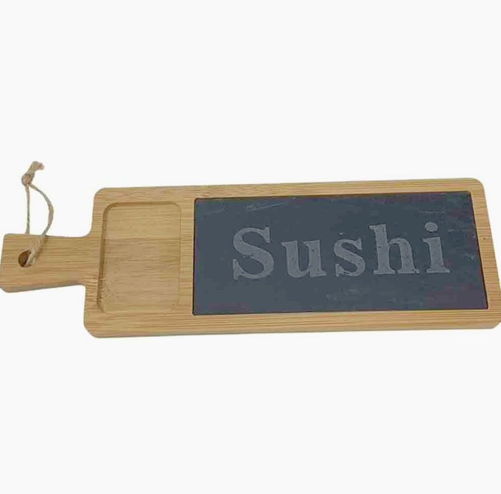 Servizio accessori per sushi per 2 persone: comprende tagliere, ciotola e bacchette - ambraled