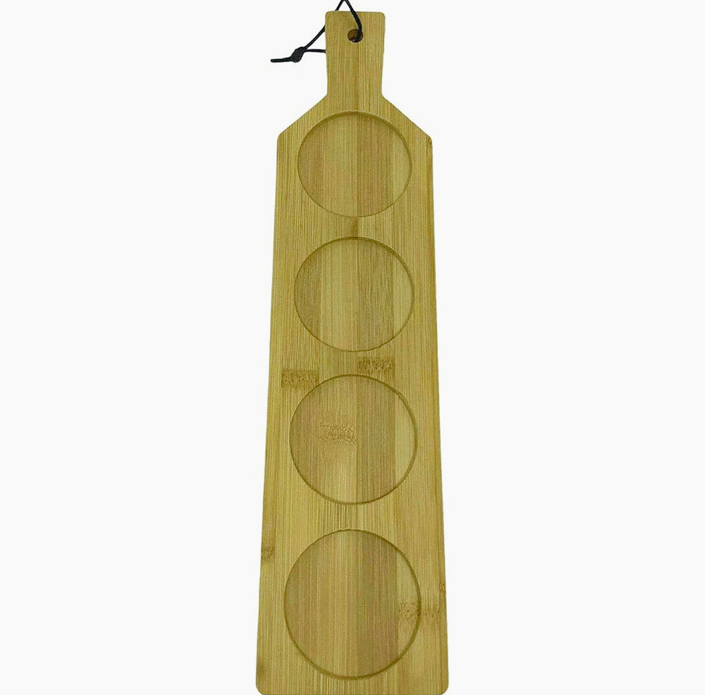 Set aperitivo con 4 bicchieri salse, vassoio e cucchiaini - ambraled