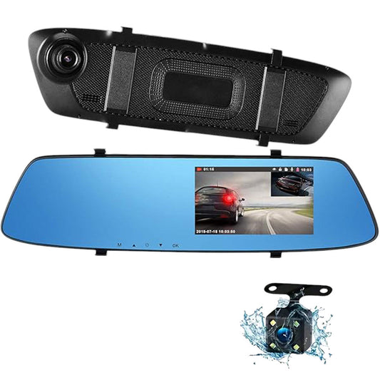 Specchietto retrovisore touch auto 4,3' dash cam retromarcia HD 1080p - ambraled