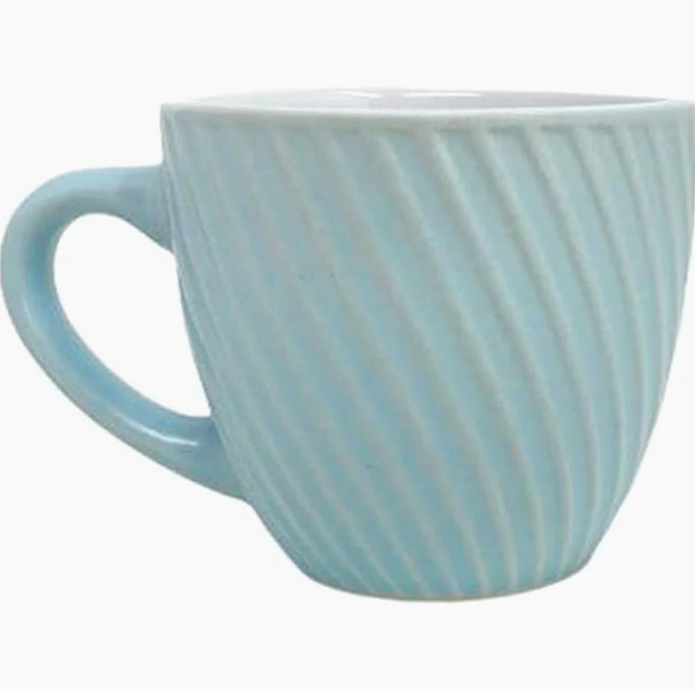 Set 6 tazzine da caffè in ceramica con manico – formato espresso, colorate - ambraled