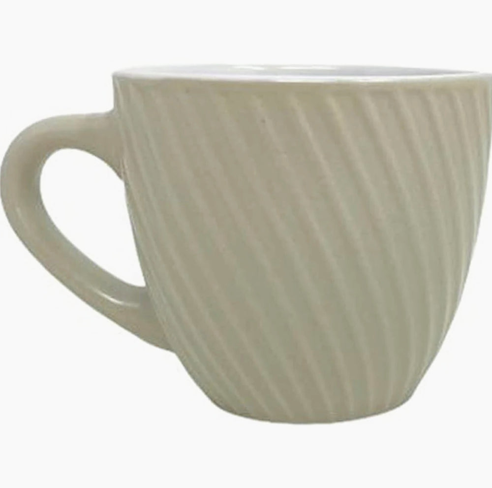 Set 6 tazzine da caffè in ceramica con manico – formato espresso, colorate - ambraled