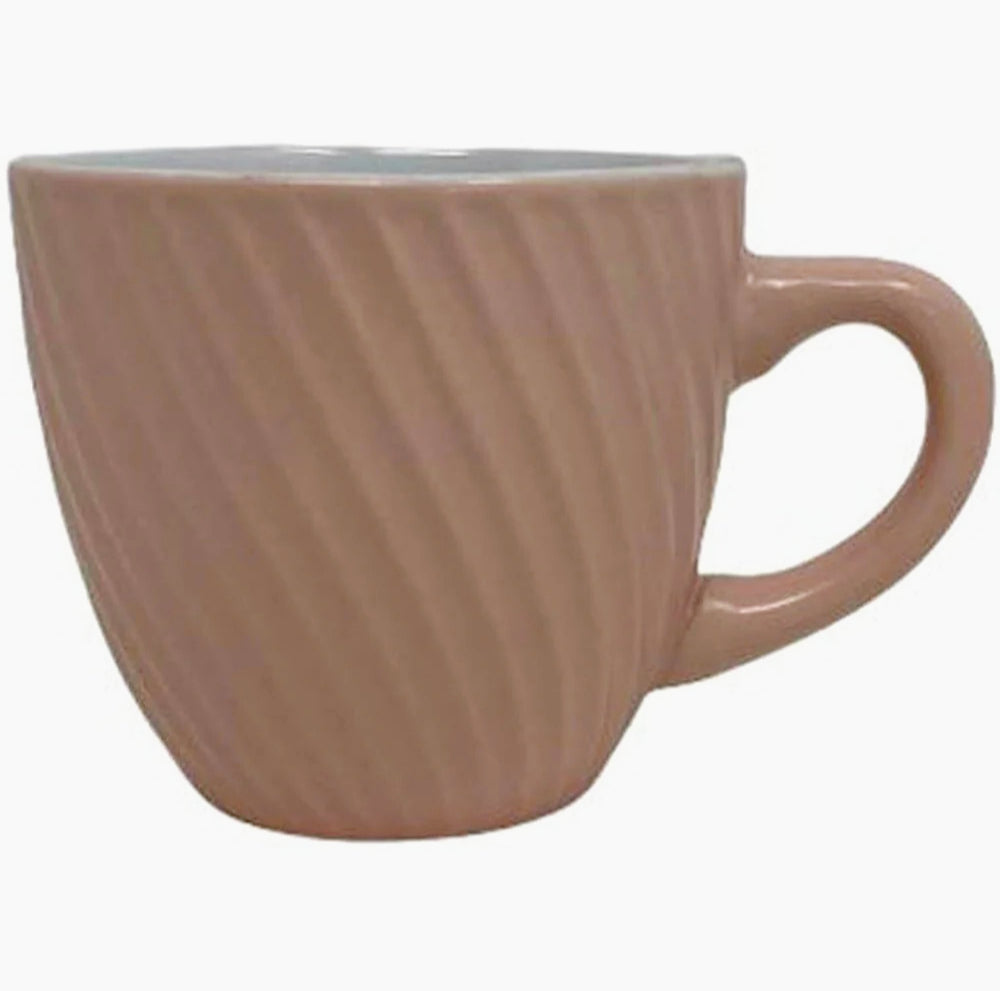 Set 6 tazzine da caffè in ceramica con manico – formato espresso, colorate - ambraled