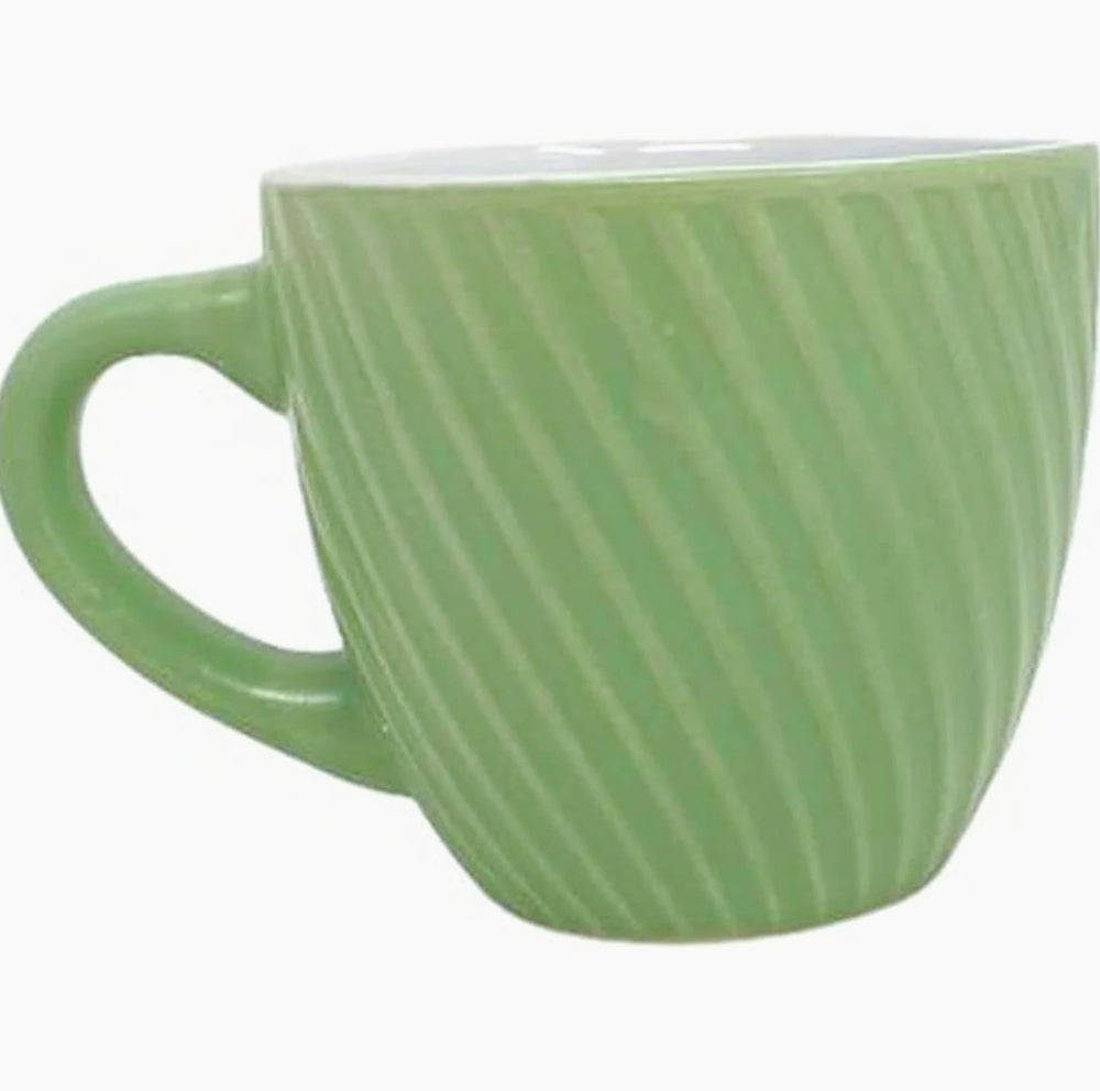 Set 6 tazzine da caffè in ceramica con manico – formato espresso, colorate - ambraled