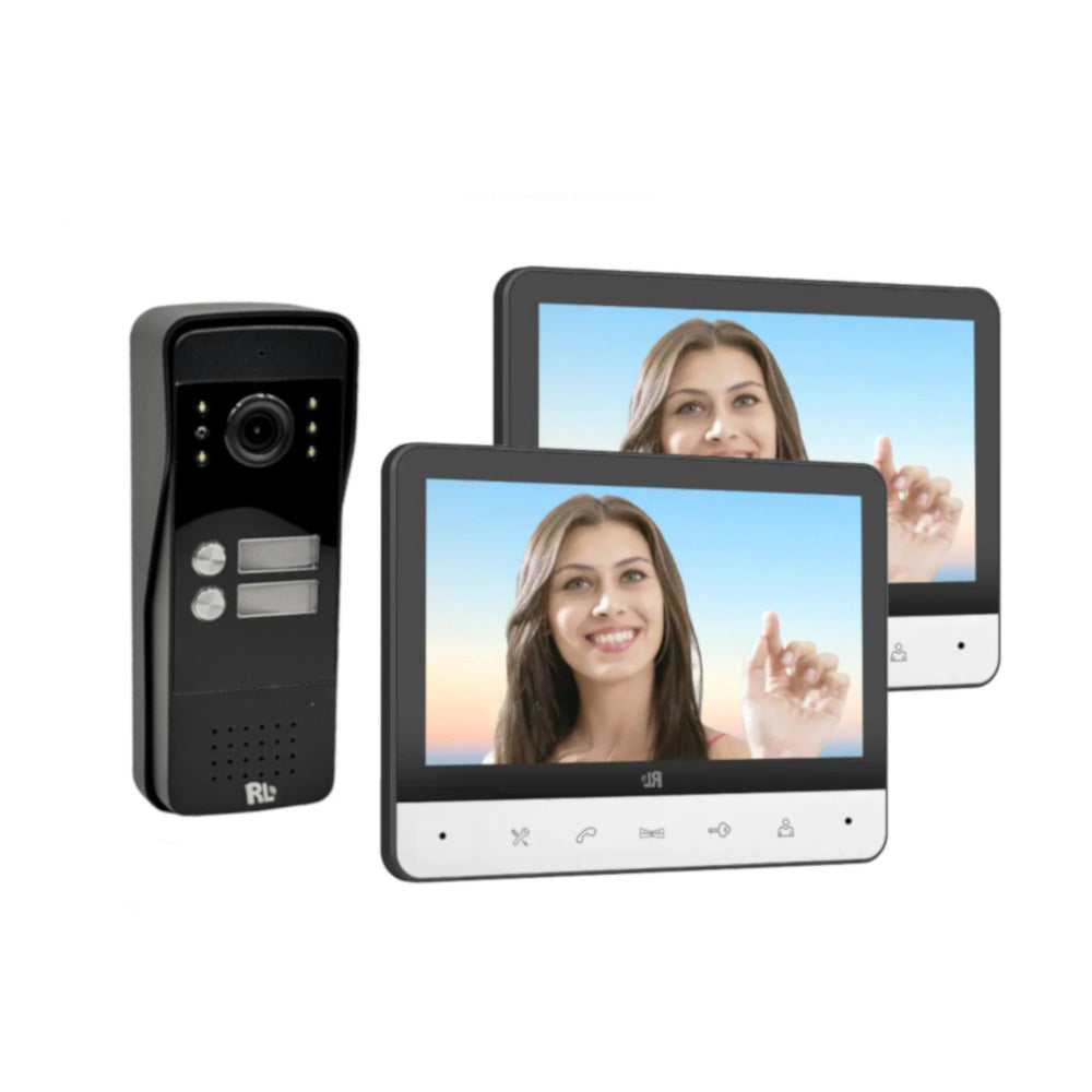 Videocitofono lcd 7' monofamiliare/bifamiliare 4 fili con infrarossi - ambraled