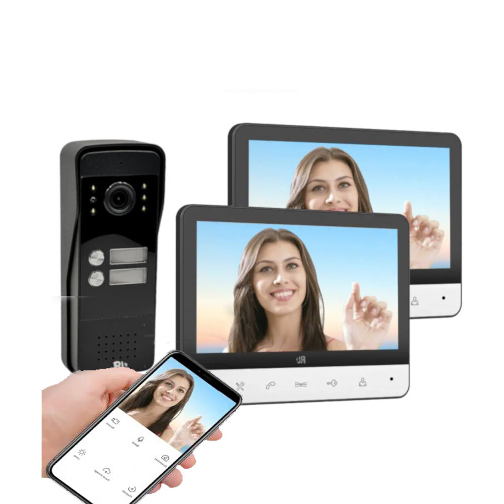 Videocitofono lcd 7' monofamiliare/bifamiliare 6 fili App smartphone - ambraled