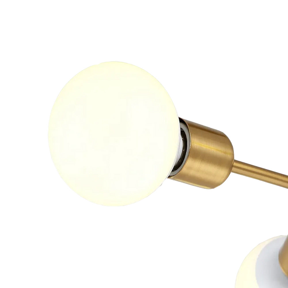 Lampadario sospensione in bronzo geometrico 6 bracci attacco E27 - ambraled