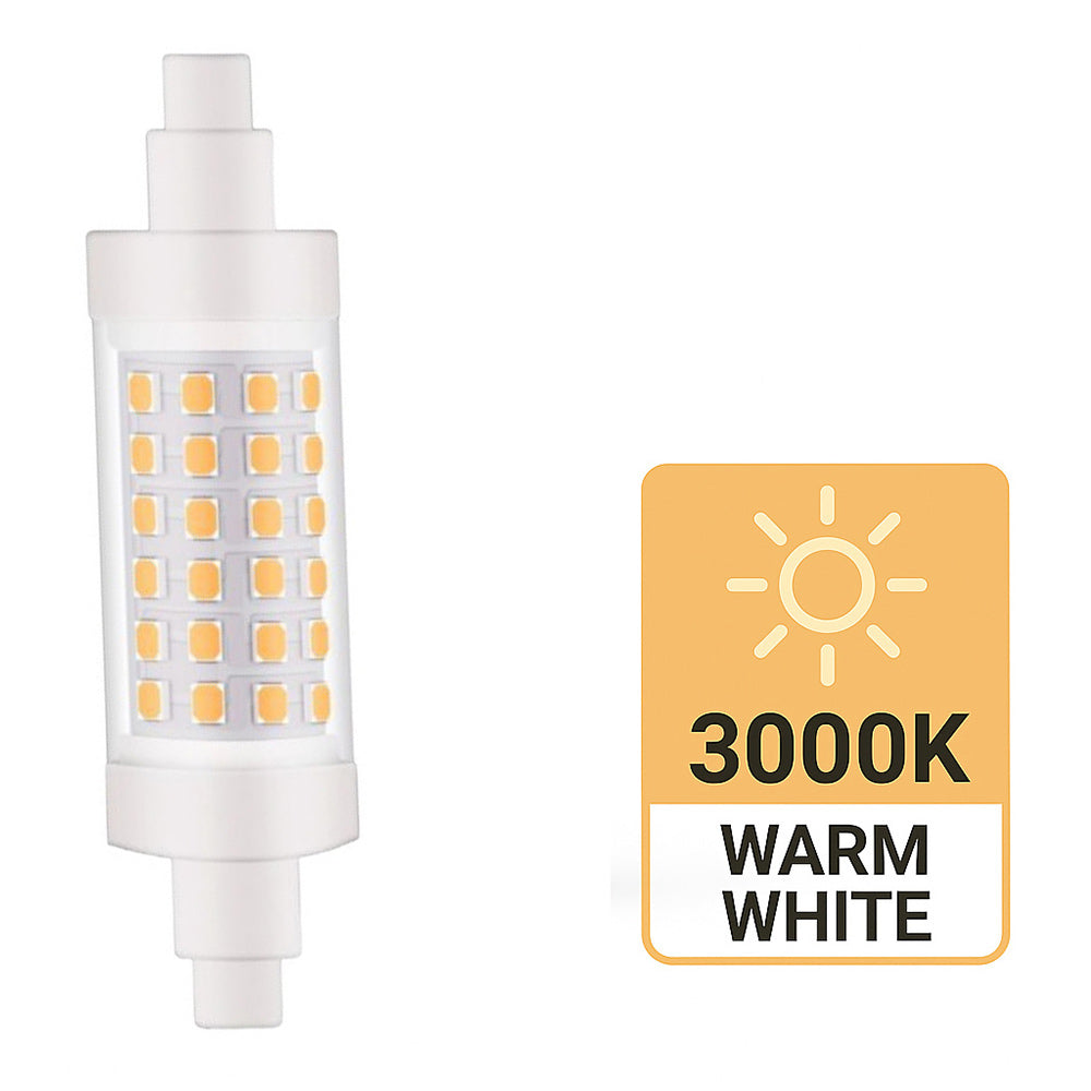 Lampadina led attacco R7S 8 Watt luce bianca calda naturale - ambraled