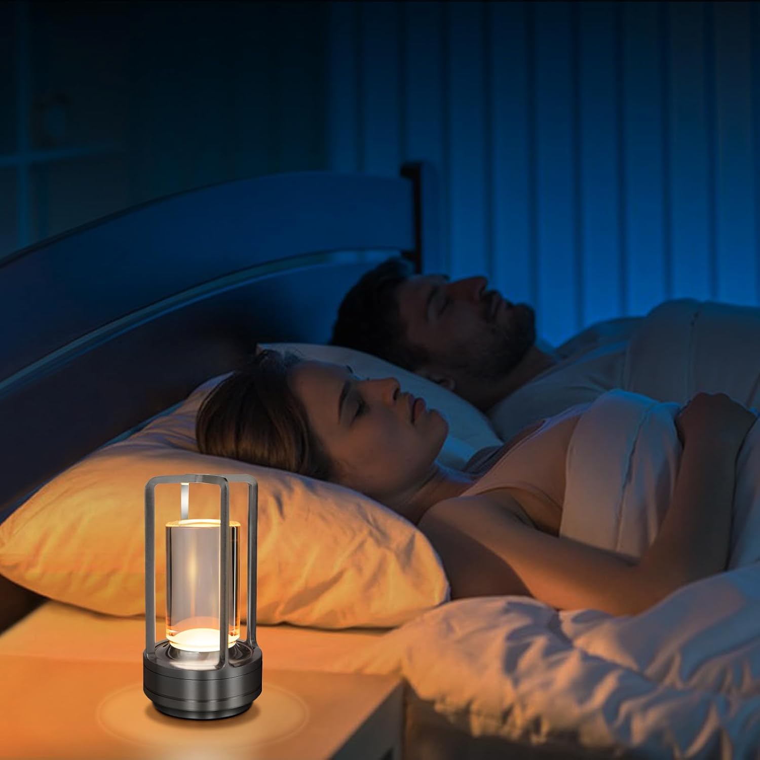 Lampada led da tavolo 3W lanterna rincarabile touch dimmerabile CCT - ambraled