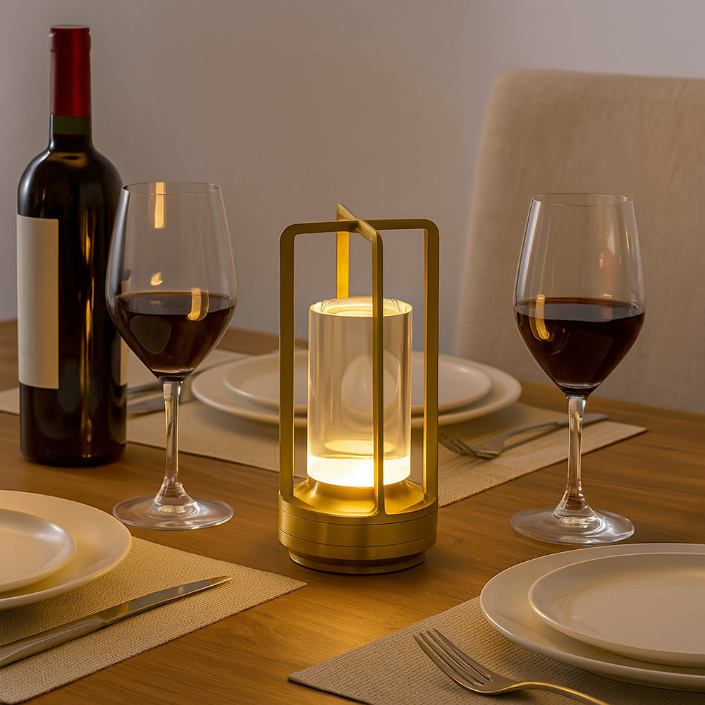 Lampada led da tavolo 3W lanterna rincarabile touch dimmerabile CCT - ambraled