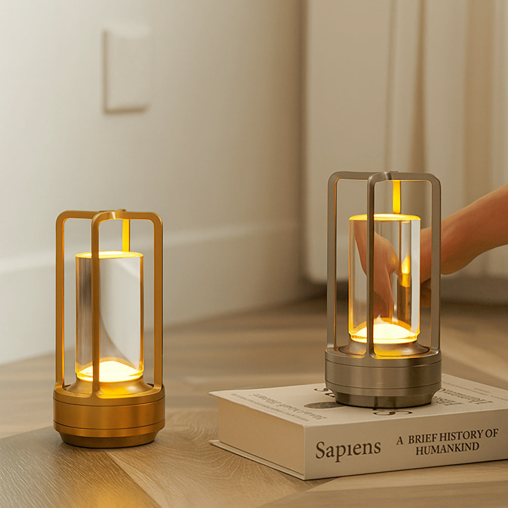 Lampada led da tavolo 3W lanterna rincarabile touch dimmerabile CCT - ambraled