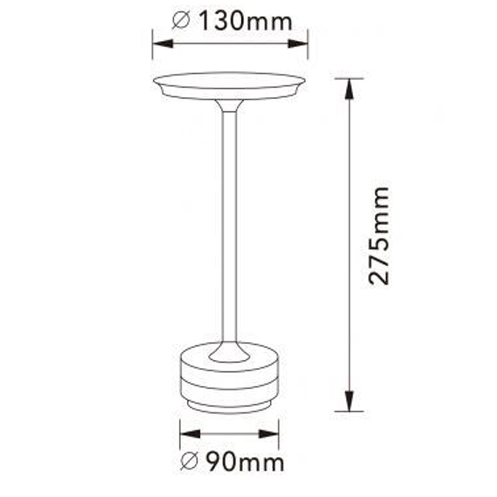 Lampada da tavolo 3 Watt rincarabile touch dimmerabile tecnologia CCT - ambraled