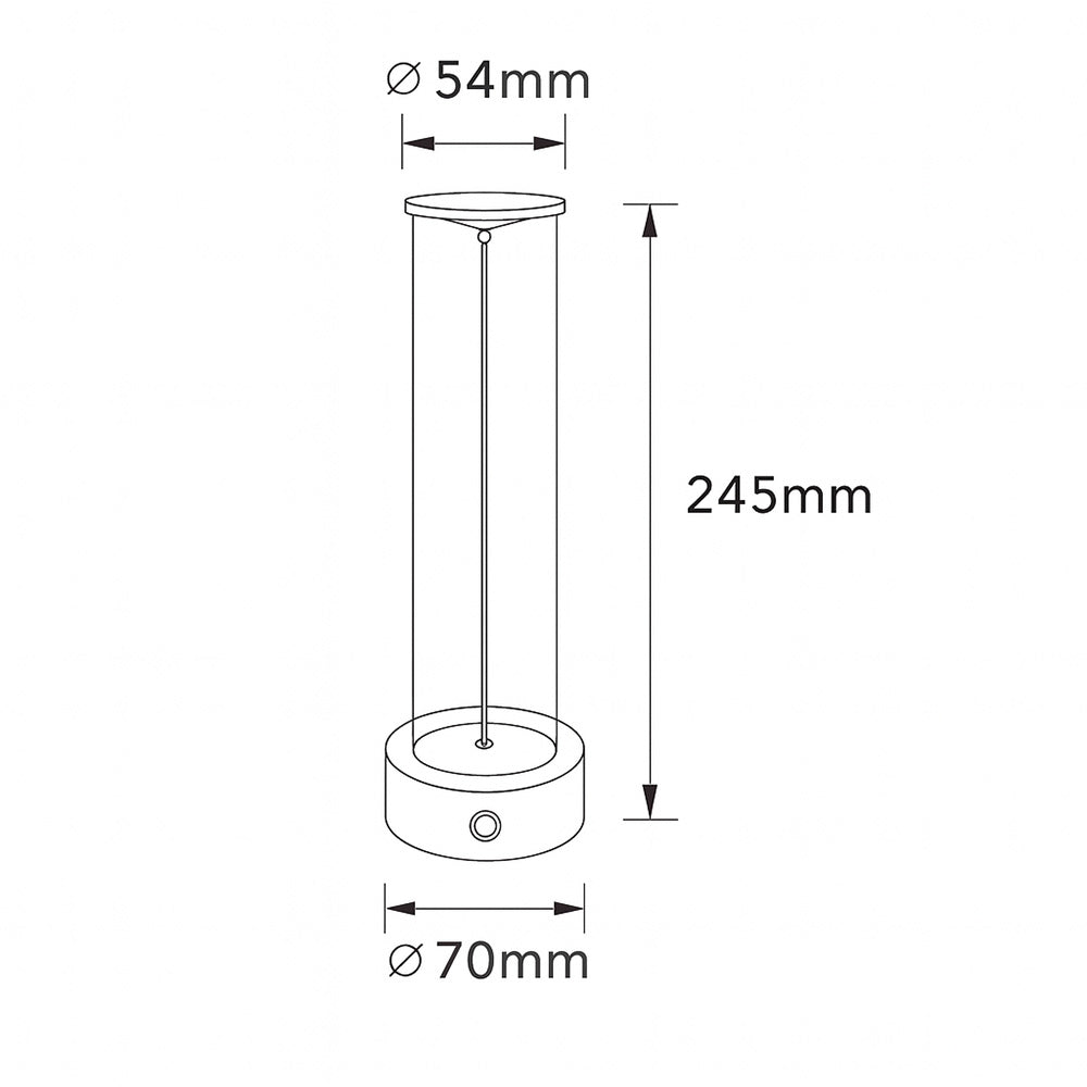 Lampada da tavolo con 1 led cob flessibile magnetico dimmerabile 3W - ambraled