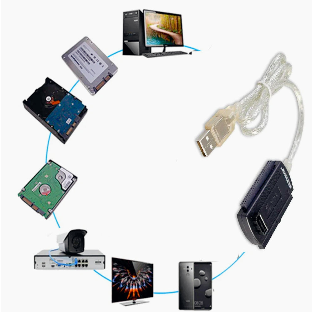 Adattatore IDE/SATA a USB 2.0 – per HD 3,5" e 2,5" - ambraled