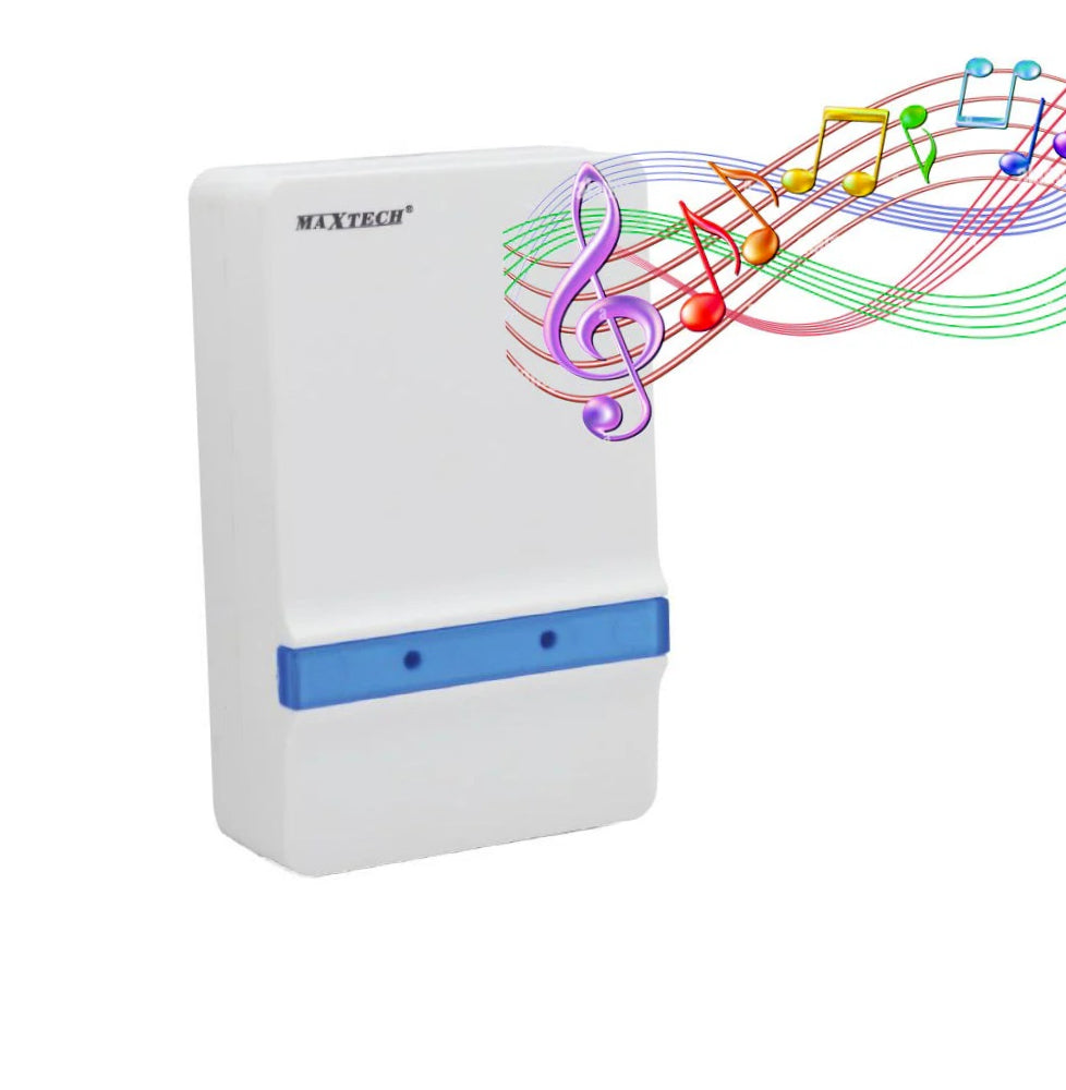 Campanello wireless a batterie – 38 melodie, 80mt, LED, volume reg - ambraled
