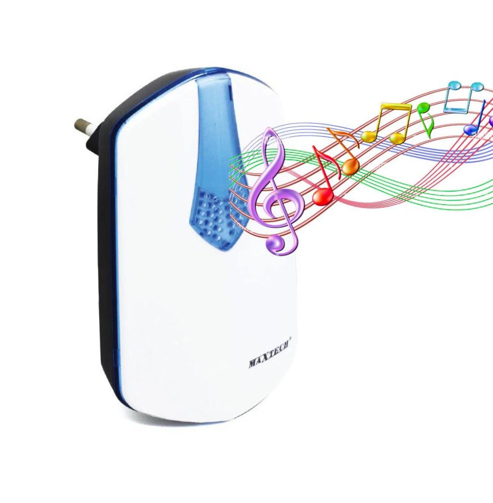 Campanello wireless a spina – 38 melodie, LED, volume regolabile - ambraled