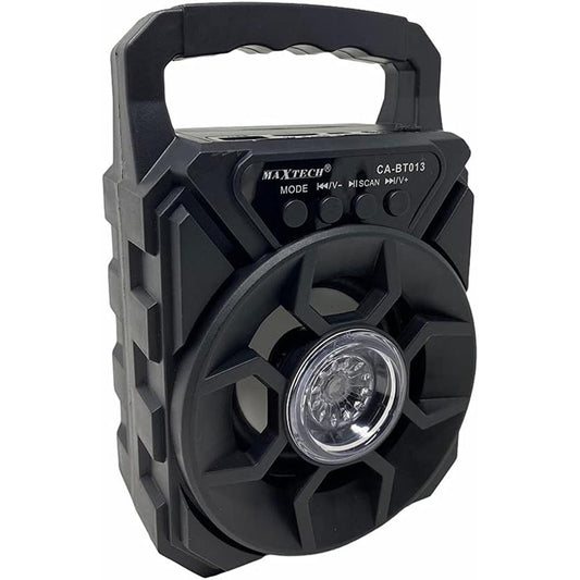 Speaker Bluetooth 10W ricaricabile con luci radio FM AUX USB e SD - ambraled