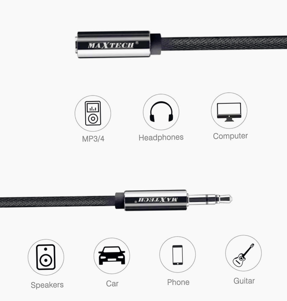 Cavo audio jack 3.5mm – maschio/femmina, prolunga AUX 1.5m/3m/5m - ambraled