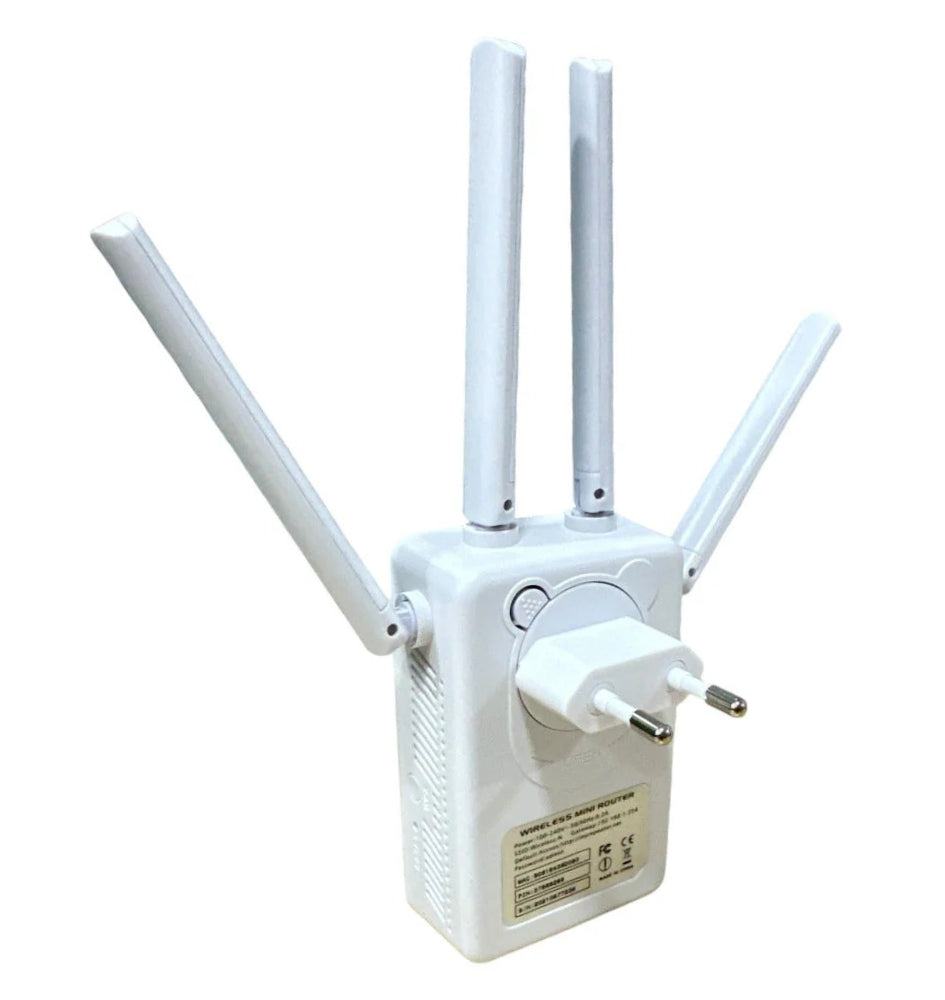 Extender Wi-Fi 2.4G – 4 antenne 300Mbps amplificatore router - ambraled