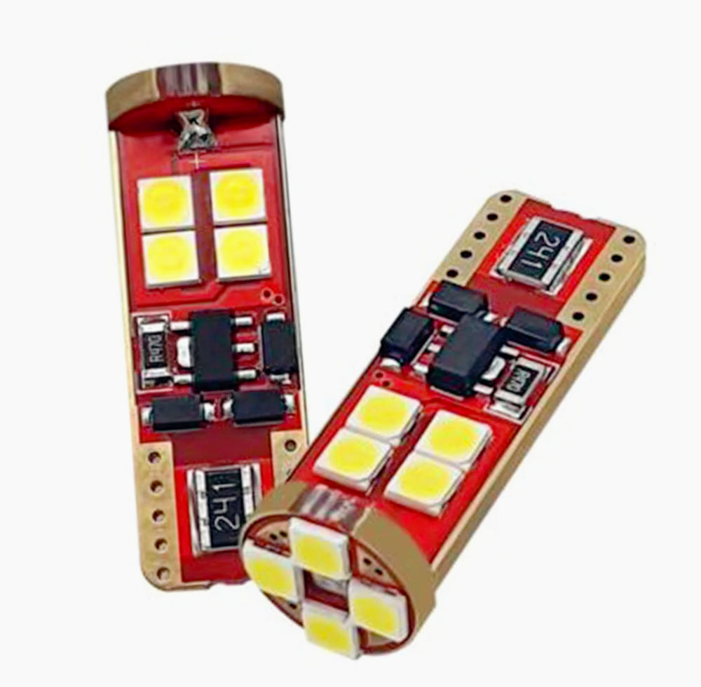 Luci posizione LED 12 SMD – 6000K 12W 12V T10 Canbus - ambraled