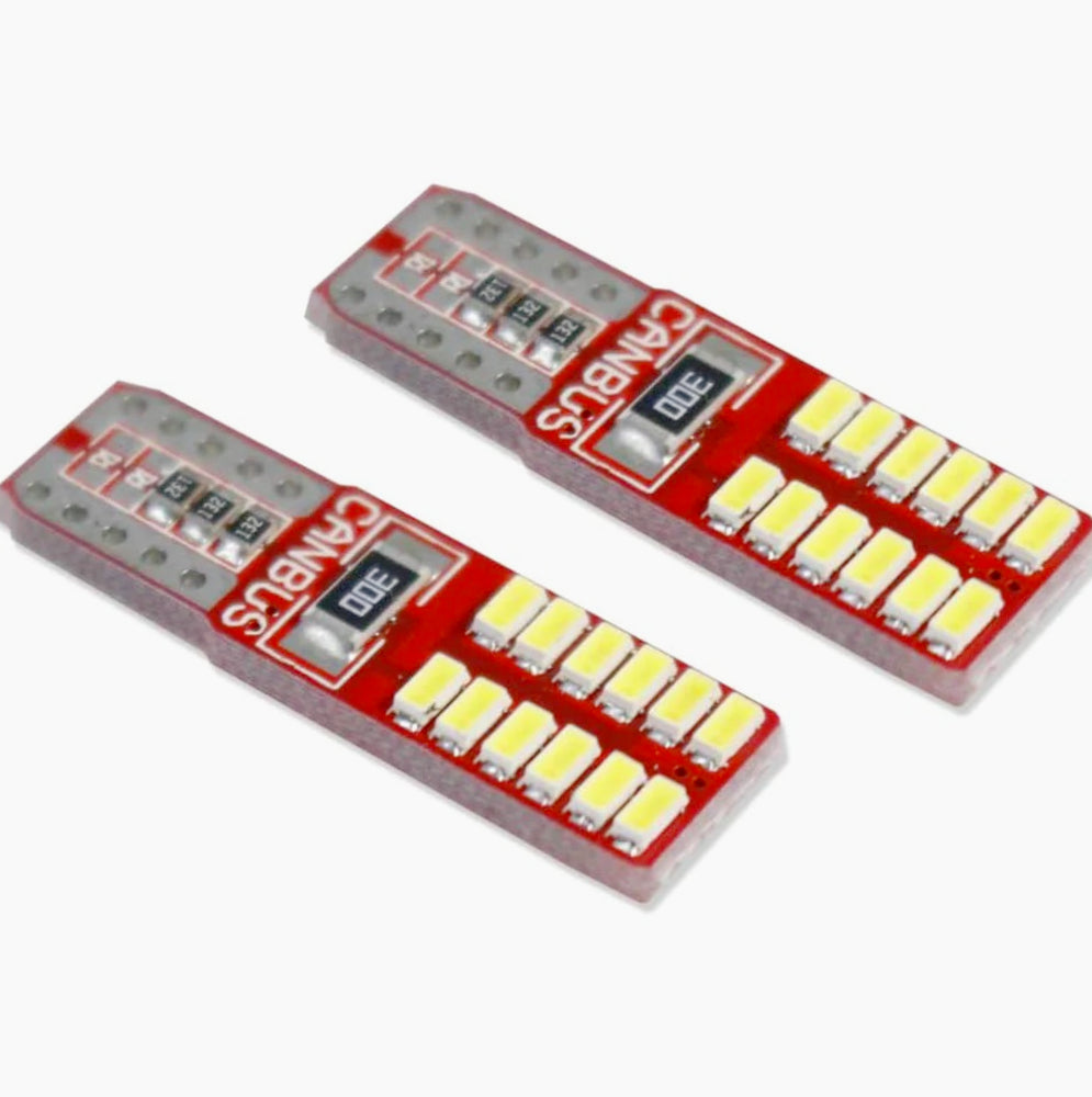 Luci posizione LED 24 SMD – 6000K 5W 12V T10 Canbus - ambraled