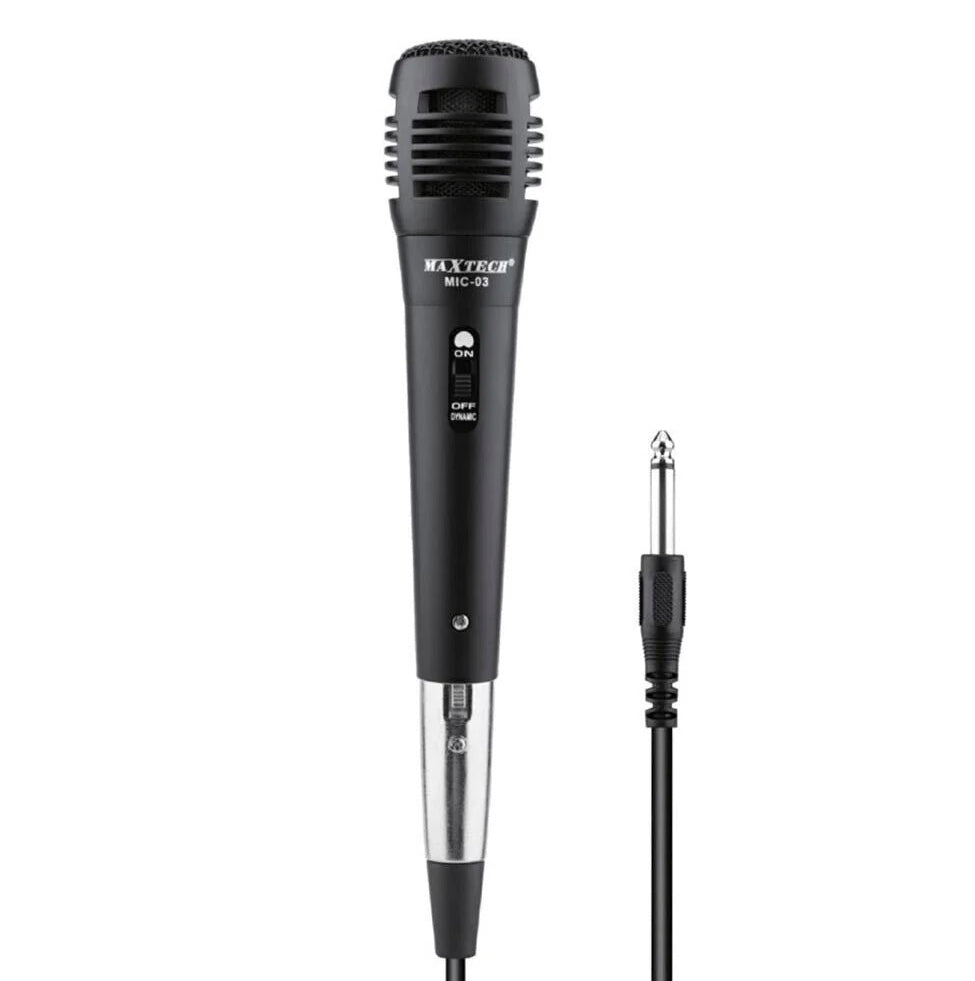 Microfono cablato – XLR + jack 6.3mm 2mt con tasto ON/OFF - ambraled