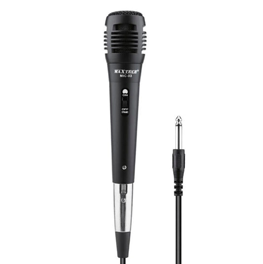Microfono cablato – XLR + jack 6.3mm 2mt con tasto ON/OFF - ambraled