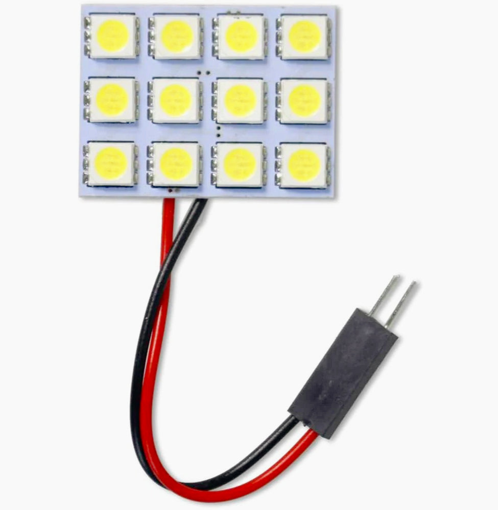 Luci pannello LED 12 SMD – 6000K 2W 12V T10 auto - ambraled