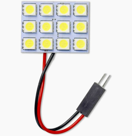 Luci pannello LED 12 SMD – 6000K 2W 12V T10 auto - ambraled
