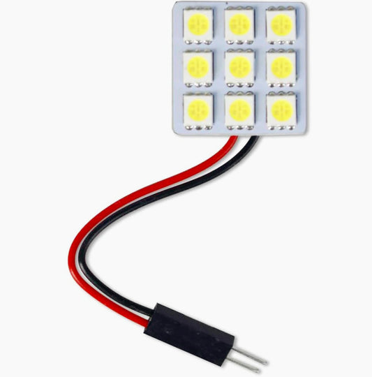 Luci pannello LED 9 SMD – 6000K 2W 12V T10 auto - ambraled