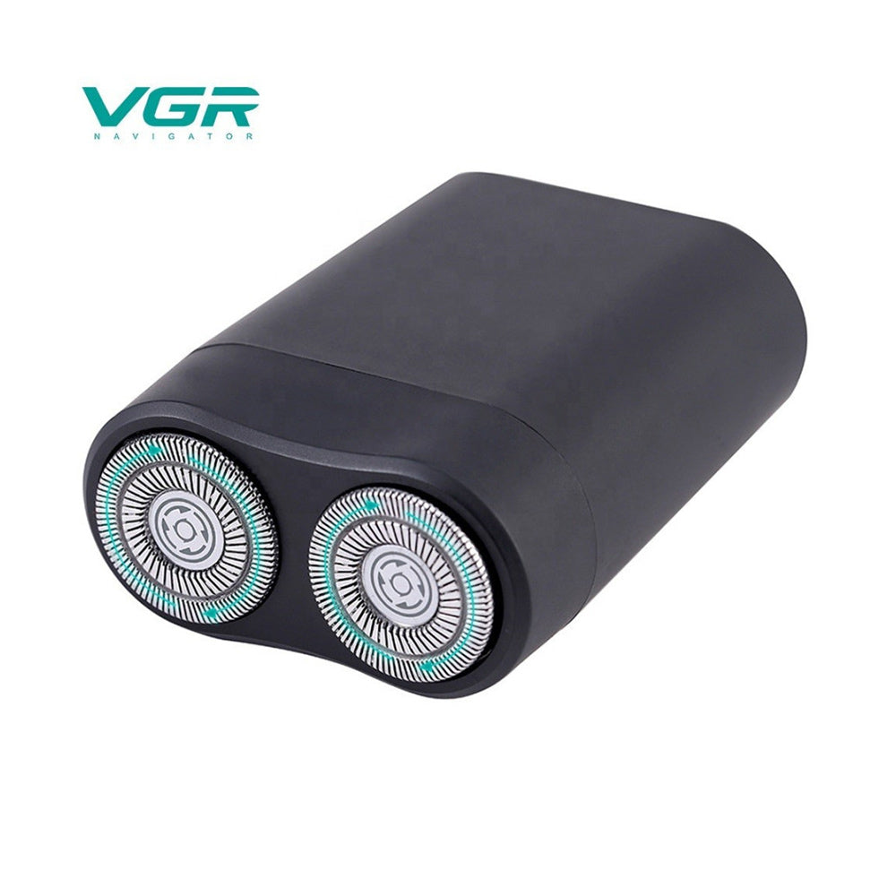 Mini rasoio VGR MEN'S SHAVER barba 2 testine rotanti impermeabile 311 - ambraled