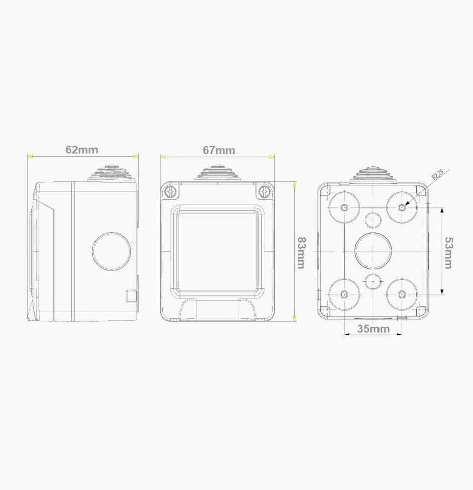 Cassetta Idrobox coperchio 2/3/4 posti – Vimar, IP55, piana - ambraled