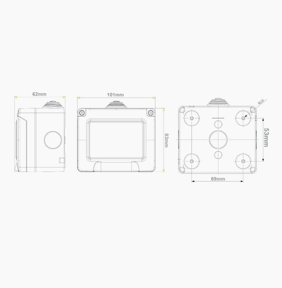 Cassetta Idrobox coperchio 2/3/4 posti – Vimar, IP55, piana - ambraled