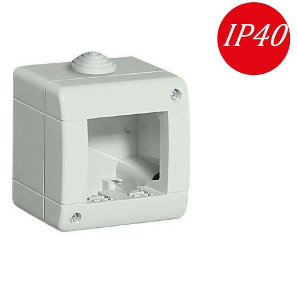Custodia idrobox 2/3/4 posti – compatibile Vimar Plana IP40 - ambraled