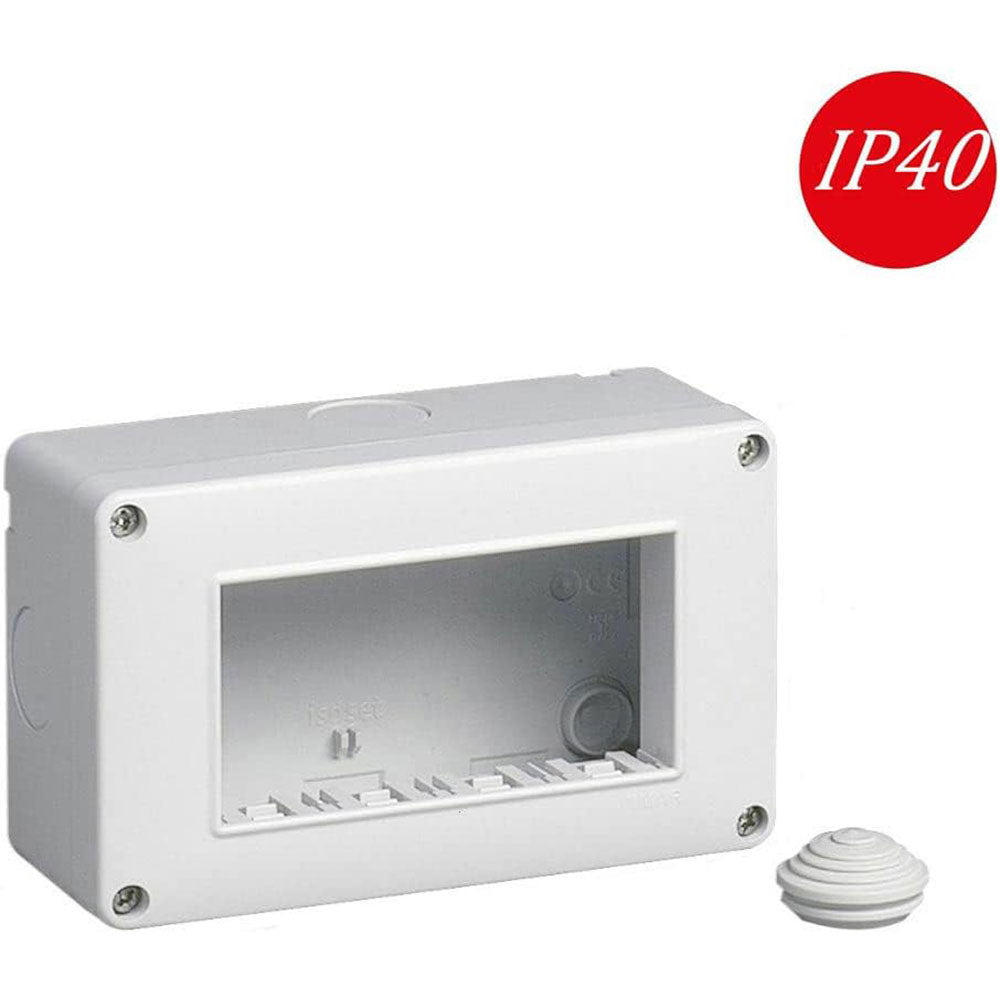 Custodia idrobox 2/3/4 posti – compatibile Vimar Plana IP40 - ambraled