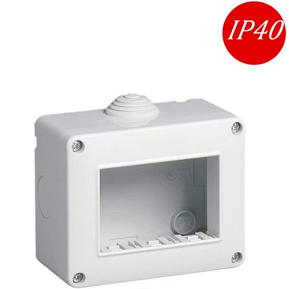 Custodia idrobox 2/3/4 posti – compatibile Vimar Plana IP40 - ambraled