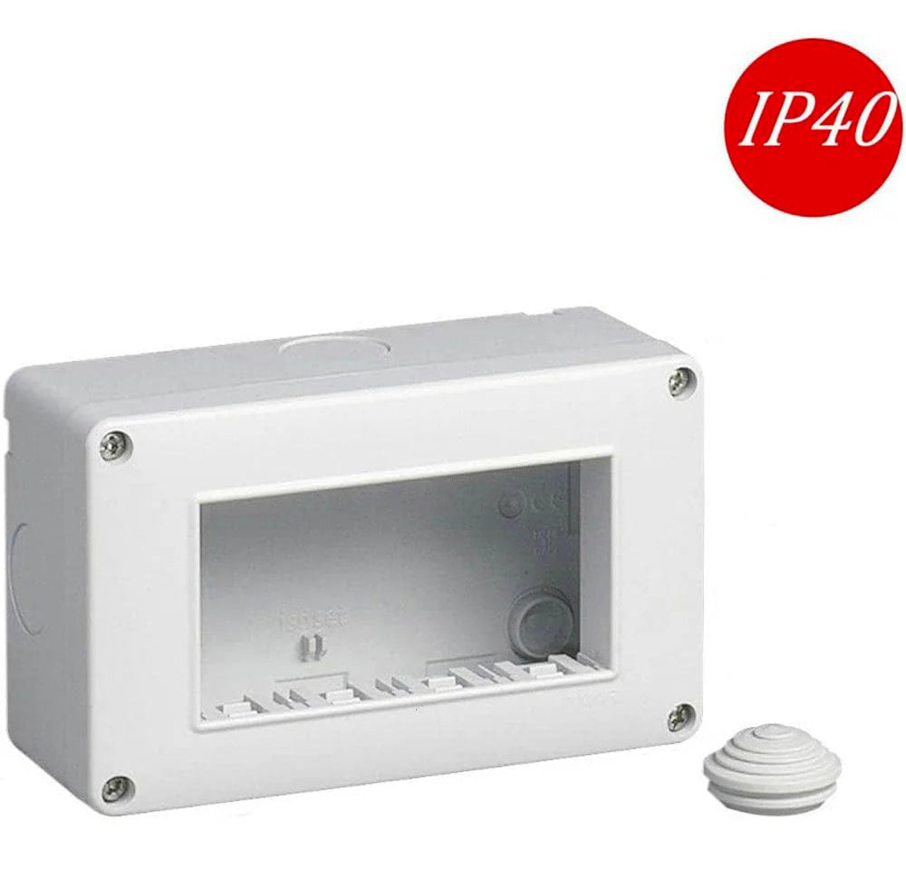 Custodia idrobox 2/3/4 posti – compatibile Vimar Plana IP40 - ambraled