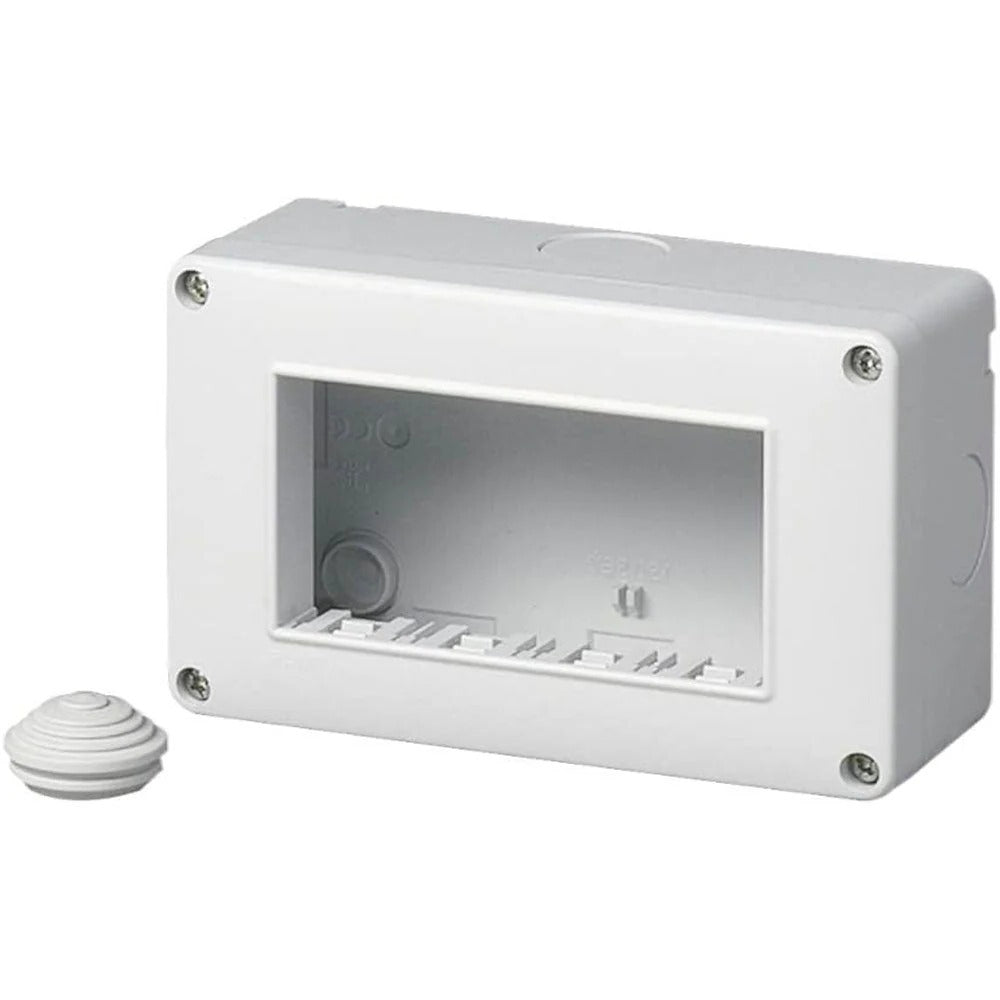 Custodia idrobox 2/3/4 posti – compatibile Vimar Plana IP40 - ambraled