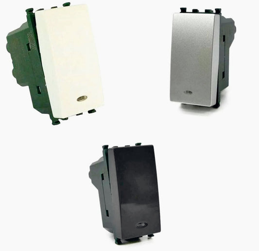 Deviatore bipolare 2P 16AX 250V – compatibile Vimar Plana - ambraled
