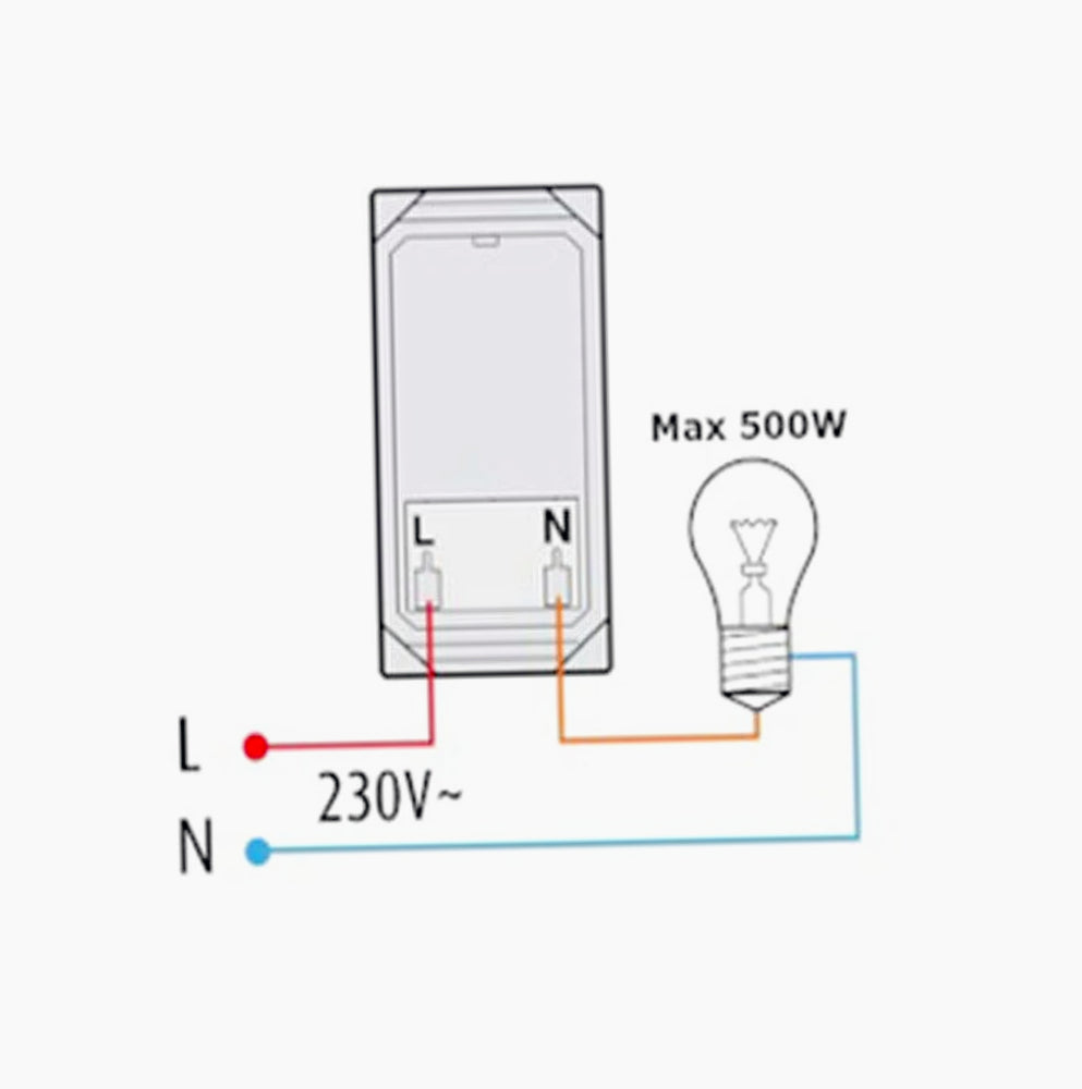 Interruttore dimmer 500W 230V – manopola compatibile Vimar piano - ambraled