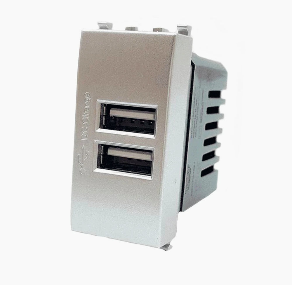 Doppia USB 5V – compatibile Vimar Plana - ambraled