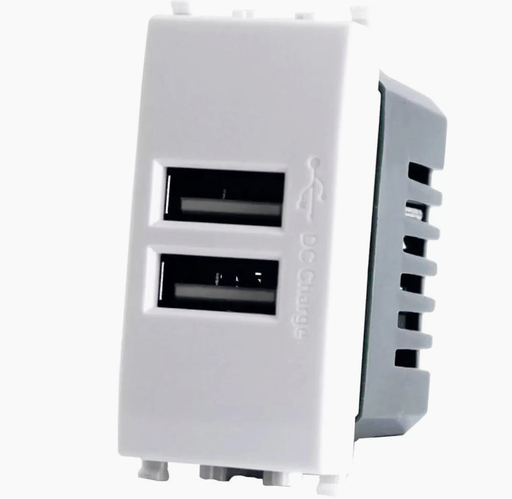 Doppia USB 5V – compatibile Vimar Plana - ambraled