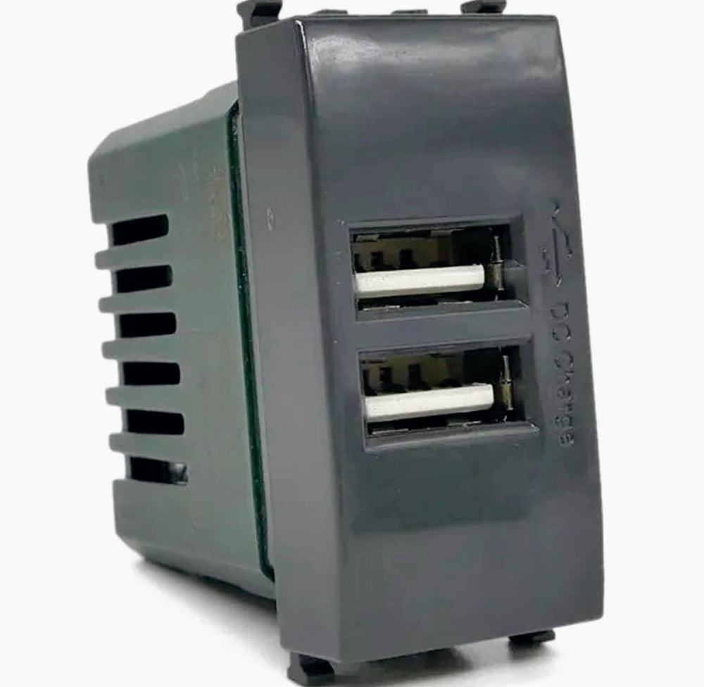 Doppia USB 5V – compatibile Vimar Plana - ambraled
