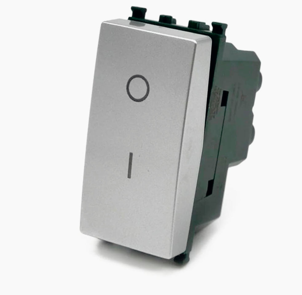 Interruttore bipolare 16AX 250V – compatibile con Vimar piano - ambraled