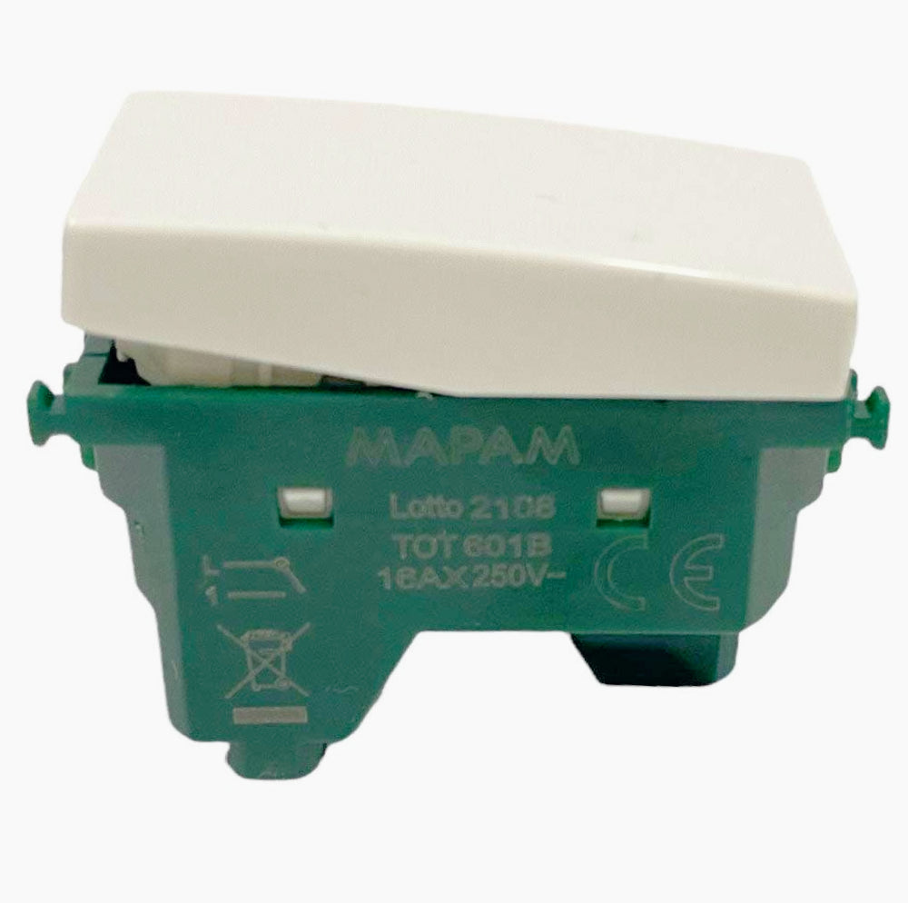 Interruttore unipolare 16AX 250V – compatibile Vimar piano luce - ambraled