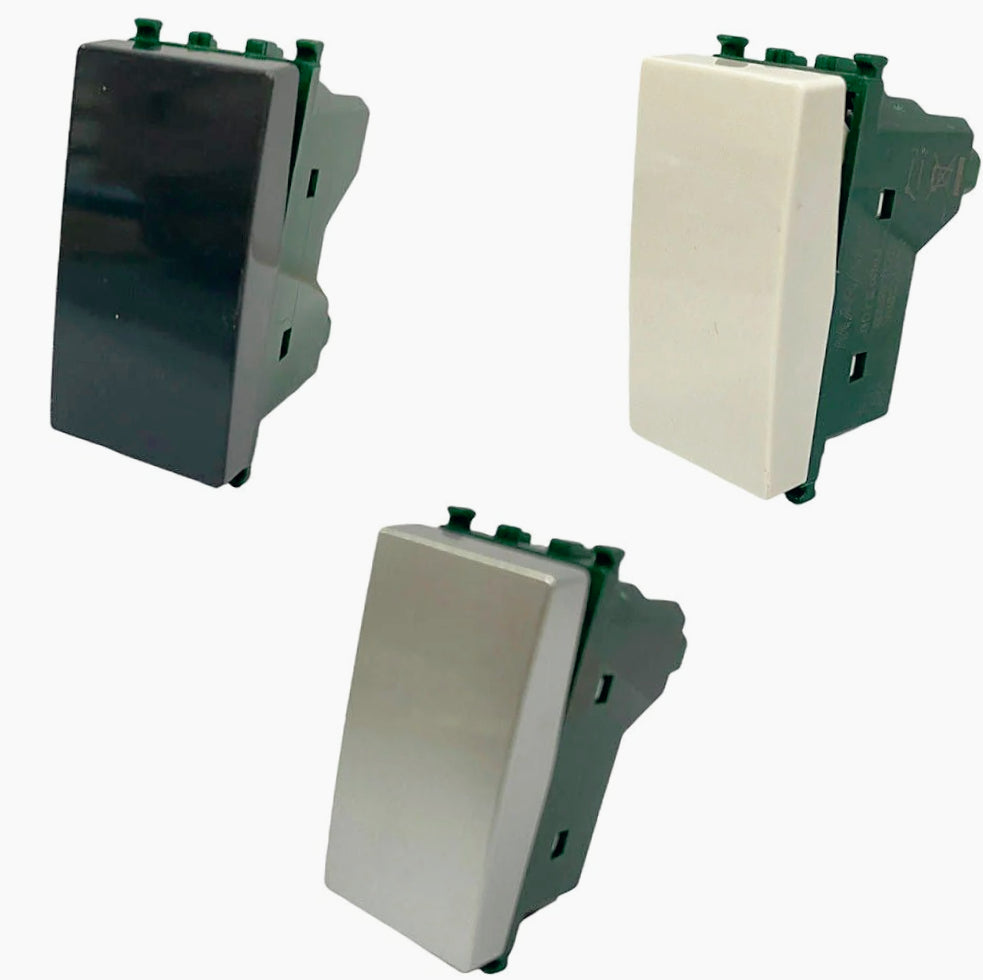 Interruttore unipolare 1P 16AX 250V – adatto a quadri Vimar piano - ambraled