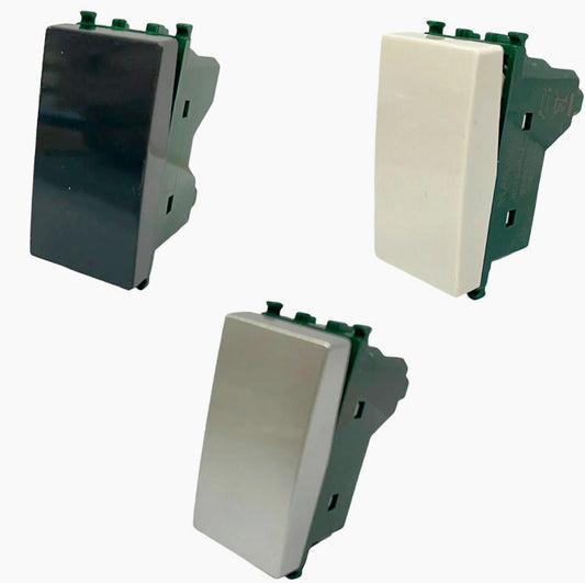 Interruttore unipolare 1P 16AX 250V – adatto a quadri Vimar piano - ambraled