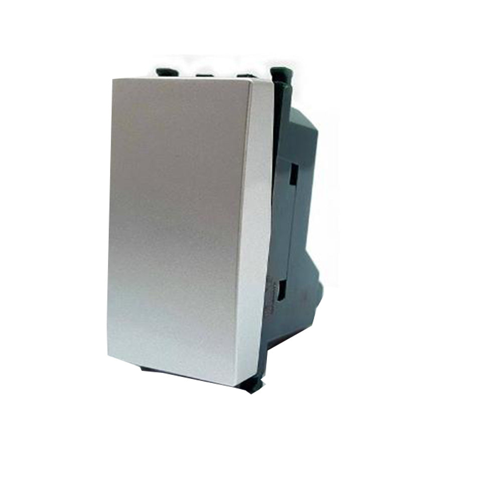 Pulsante unipolare 10A 250V – Compatibile Vimar, pulsante piano con relè