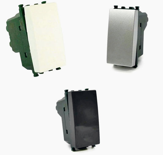 Pulsante unipolare 10A 250V – Compatibile Vimar, pulsante piano con relè