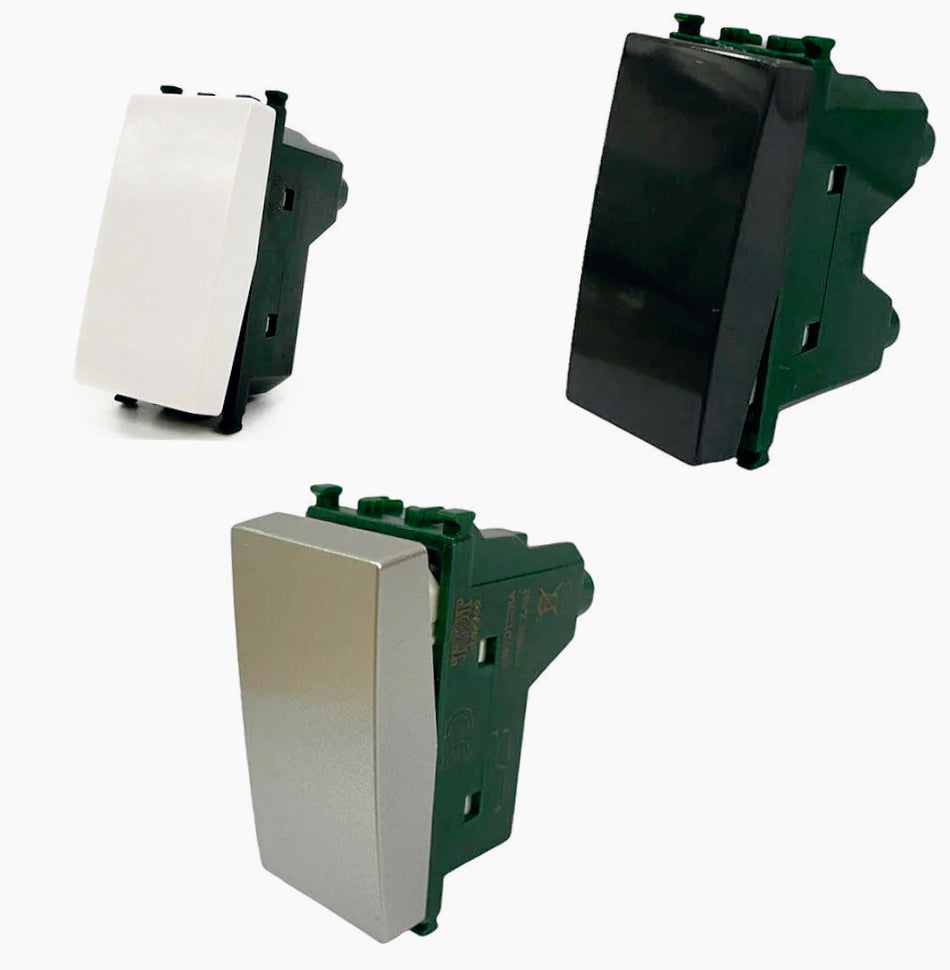 Interruttore 2P 16AX 250V – compatibile con pulsanti Vimar piano - ambraled